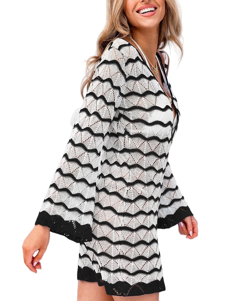 Cupshe Women's Here and Now Striped Cover-Up Dress