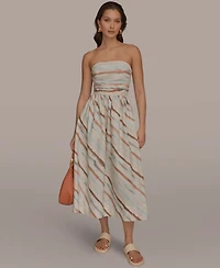 Donna Karan Weekend Women's Strapless Midi Dress