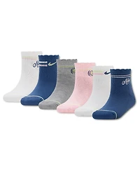 Nike Girls' 5-7 Courtside Champs Ankle Socks, 6-Pack