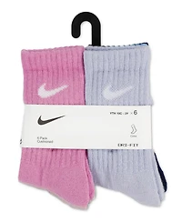 Nike Boys' 4-5 Performance Crew Socks, 6-Pack
