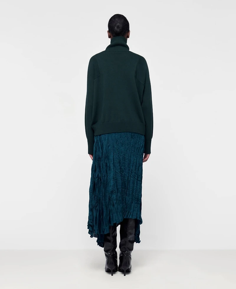 Leem Women's Asymmetric Plisse Skirt