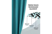 Superior Solid Classic Modern Blackout Curtain Set ,26" x 84" (Set of 2)