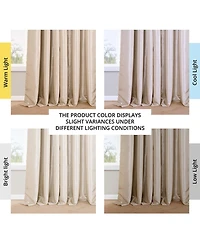 Half Price Drapes French Pleat Faux Silk Taffeta Blackout Curtain
