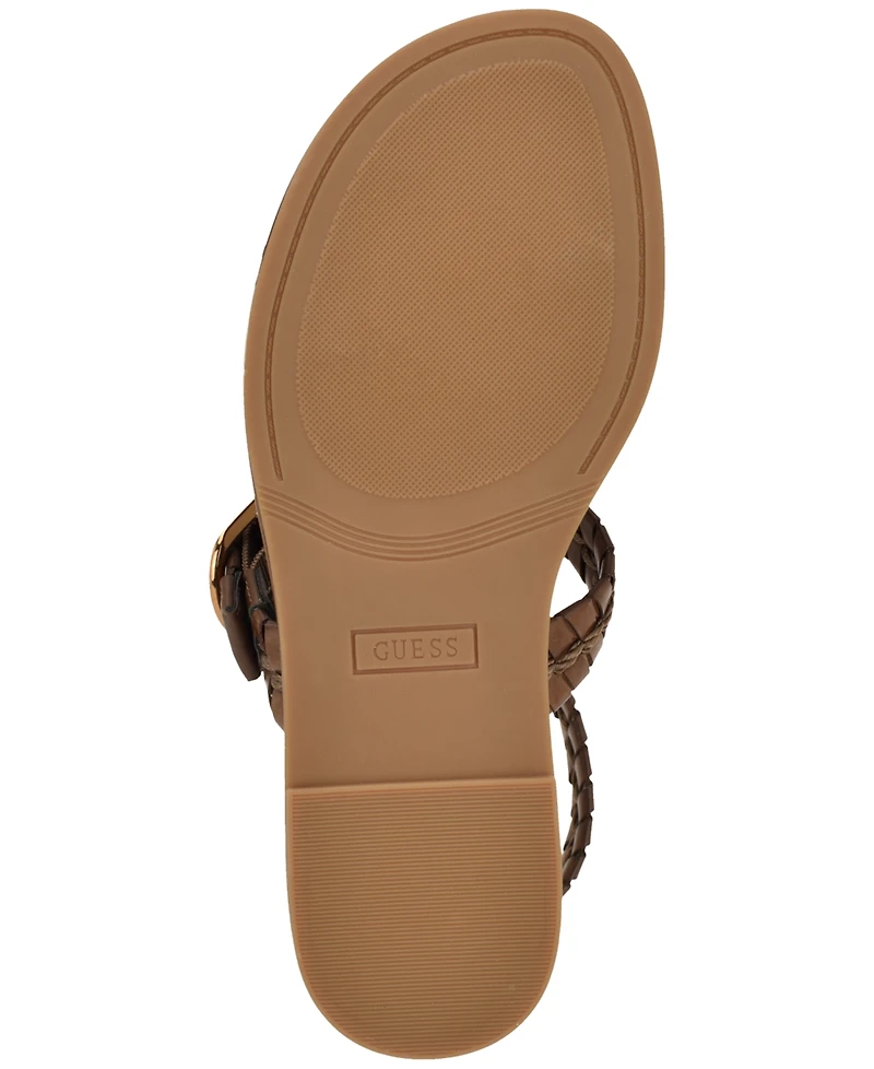 Guess Women's Lylnet Woven Gladiator Flat Sandals