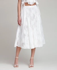 Avec Les Filles Women's Side Zippered Maxi Skirt