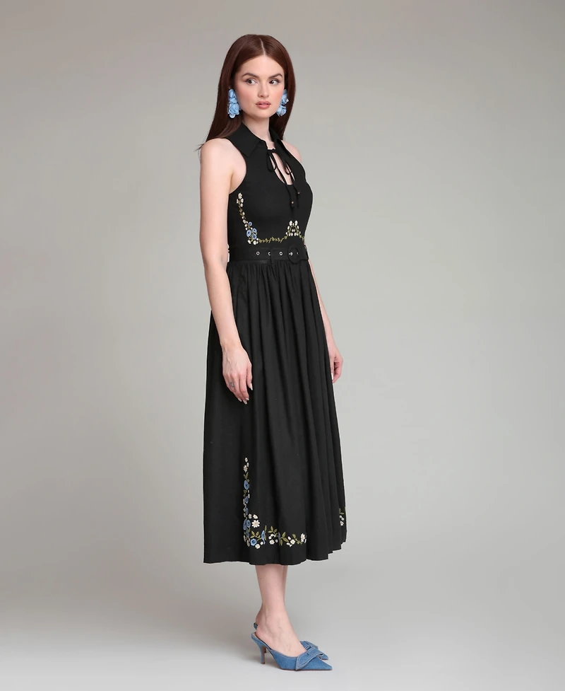 Avec Les Filles Women's Square Neck Sleeveless Top