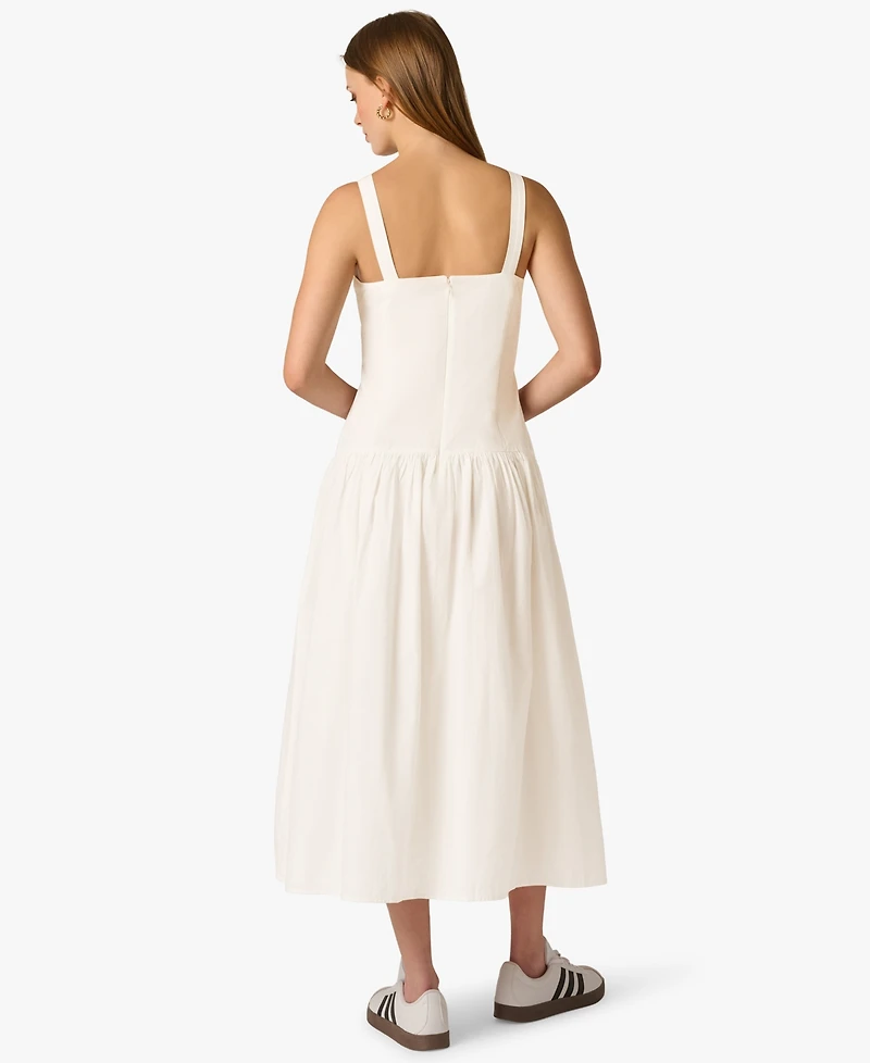 Adrianna Women's Boat Neck Sleeveless Midi Dress