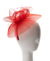 August Hats Pleated Crinoline Bow-Detail Fascinator Hat