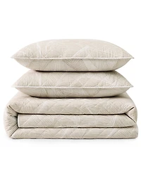 Tommy Bahama Home Pebble Palms Cotton Reversible 3-Pc. Quilt Set, King