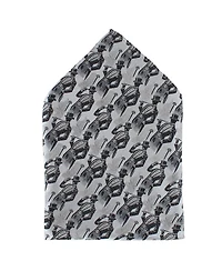 Trafalgar Men's Ambrose Dapper Night Silk Novelty Necktie and Pocket Square Set