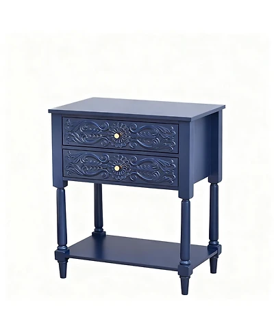 Yigii Vintage 2-Drawer Accent Dresser for Bedroom or Living Room