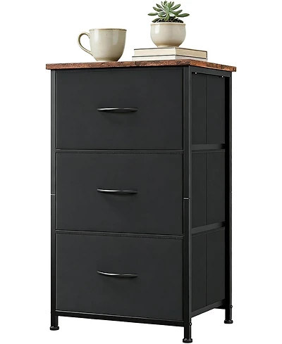 gaomon Stylish 3-Drawer Dresser with Removable Fabric Bins