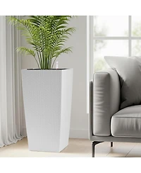 Streamdale Furniture 30" Tall Large Self-Watering Planter with Inner Tray & Water Level Monitor