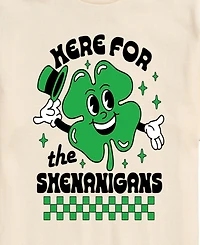 Airwaves Men's Instant Message Here For The Shenanigans Short-Sleeve Graphic T-Shirt