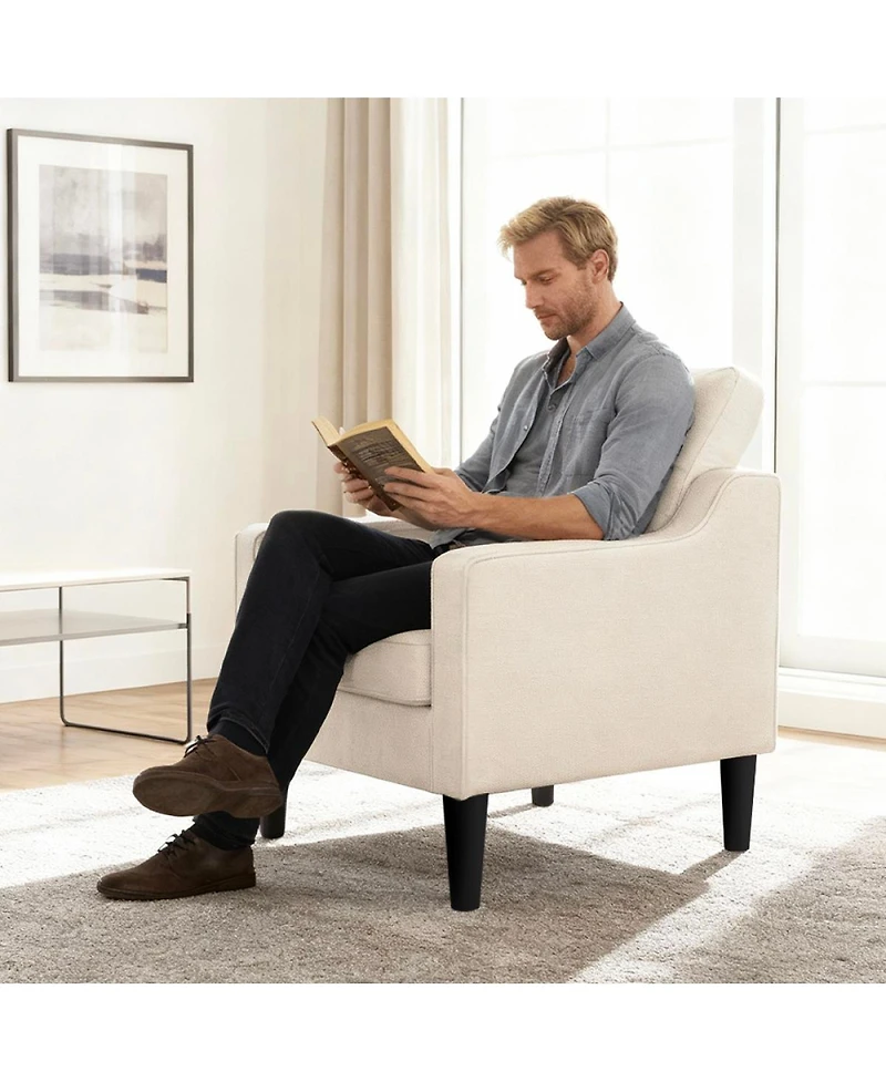 Streamdale Furniture Living Room Accent Chair - Soft Chenille Comfy Arm Chair