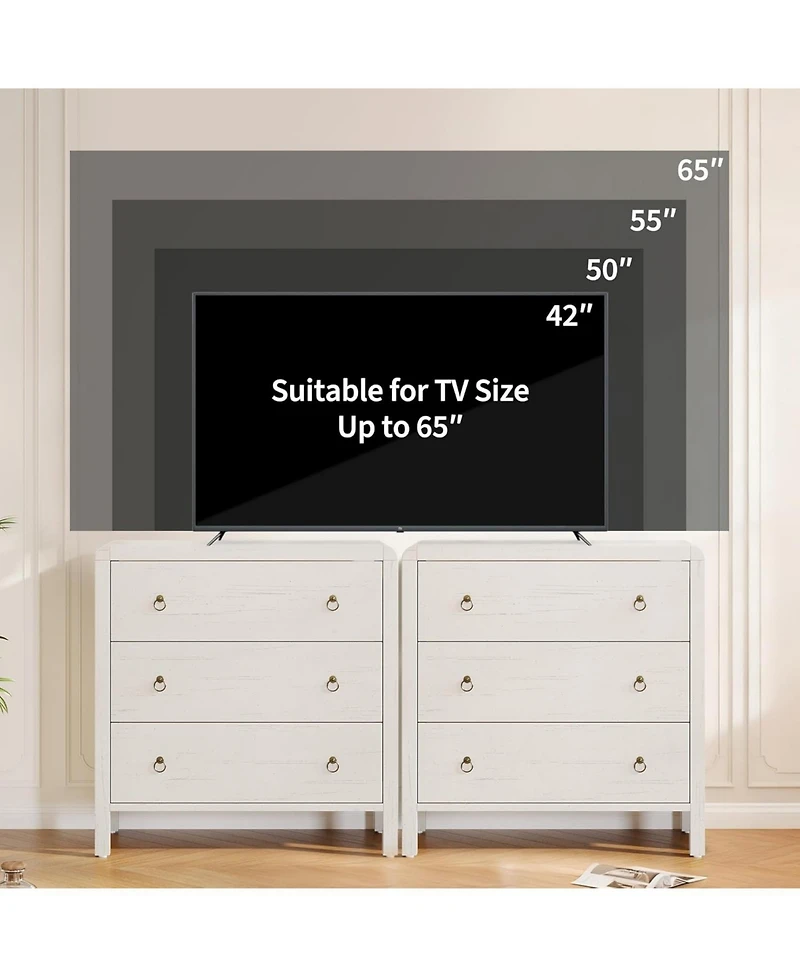 gaomon Dresser for Bedroom, Chest of Dressers, 30" Tall Dresser for Closet with 3 Drawers