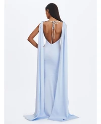 Miss Circle Women's Eira Cowl Scarf-Detail Mermaid Maxi Dress