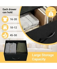 gaomon Drawer Fabric Dresser with Removable Bins Multi Functional Storage Organizer