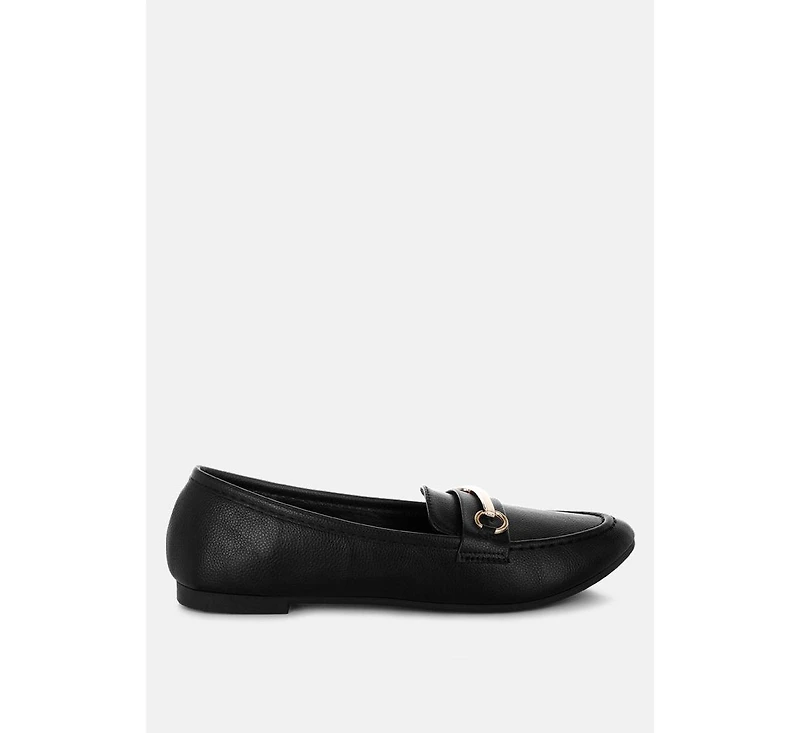 London Rag Women's Oliot Horsebit Detail Flat Loafers