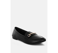 London Rag Women's Oliot Horsebit Detail Flat Loafers