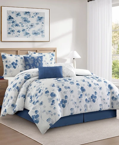 Stratford Park Merna Floral 7-Pc. Comforter Set, Queen