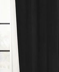 Half Price Drapes Warm Black Grommet Signature Velvet Blackout Curtain