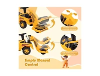 Slickblue Toddler Push Ride-On Car with Adjustable Roller and Storage