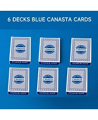 Gse Games & Sports Expert 2-deck canasta cards with point values and rule guide (55