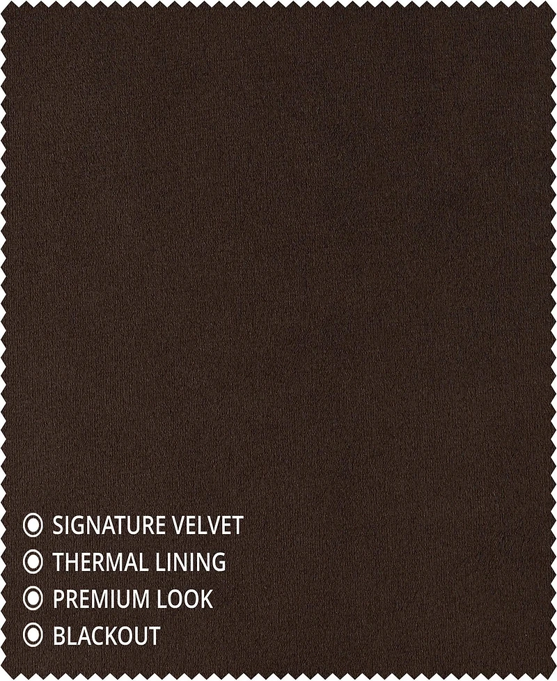 Half Price Drapes Java Signature Extra Wide Velvet Blackout Curtain