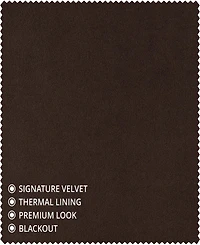 Half Price Drapes Java Signature Extra Wide Velvet Blackout Curtain