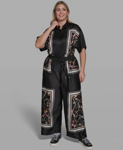 Karl Lagerfeld Paris Printed Camp Shirt Soft Pant