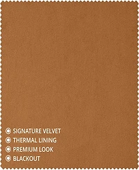 Half Price Drapes Amber Gold Signature Extra Wide Velvet Blackout Curtain