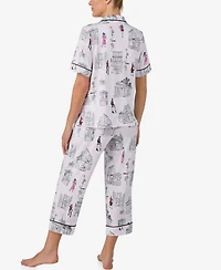 Dkny Women's Short-Sleeve Notch Top and Pull-On Pants, 2-Piece Set