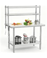 Yigii Stainless Steel Workbench with Shelves for Kitchen, Garage, Workshop