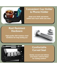 WestinTrends Outdoor Patio 49" Hdpe Adirondack Garden Bench