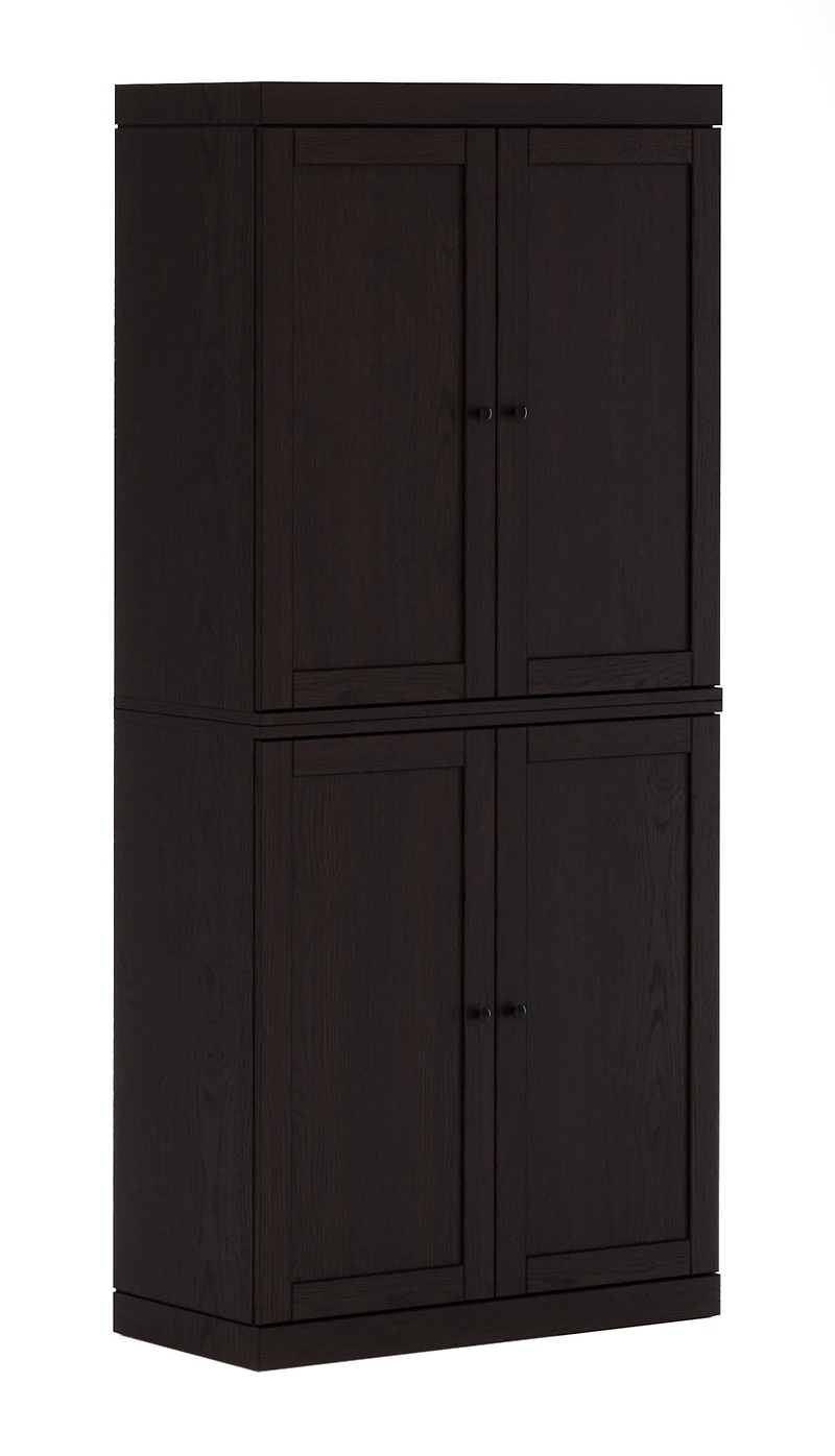Palace Imports Premium 100% Solid European Oak Hardwood Modular Dining Room Cabinet with Shaker Doors – 32" Wide, 71.5" Tall