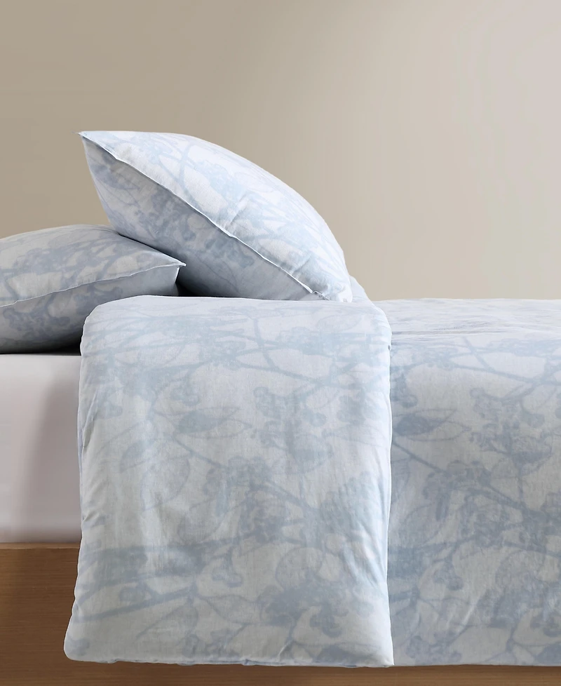 Calvin Klein Bayberry Washed Percale 3-Pc. Comforter Set, Queen