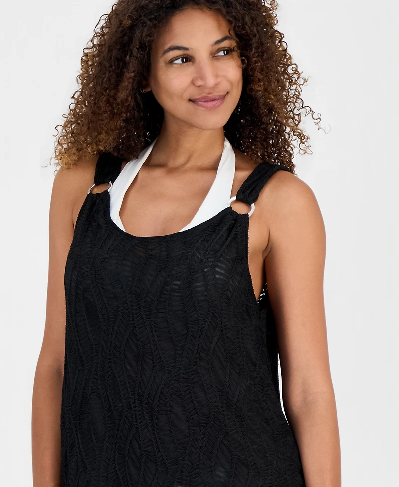 J Valdi Women's Ipanema Ring Tank Scoop Neck Swim Cover Up Dress