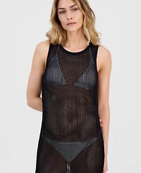 Miken Women's Crochet Scoop Neck Swim Cover Up Dress, Macy's Exclusive