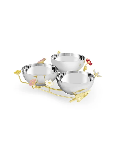 Michael Aram Wildflower 20 oz. Triple Bowl