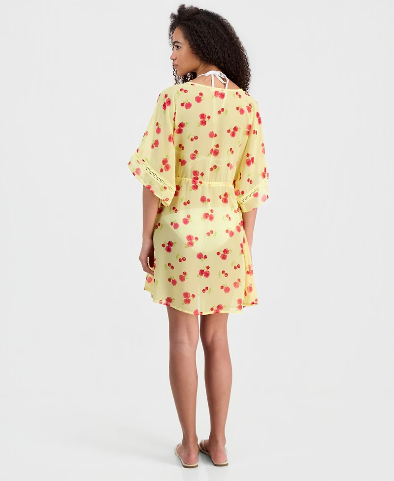 Miken Women's Printed V-Neck Swim Cover Up Kimono, Macy's Exclusive