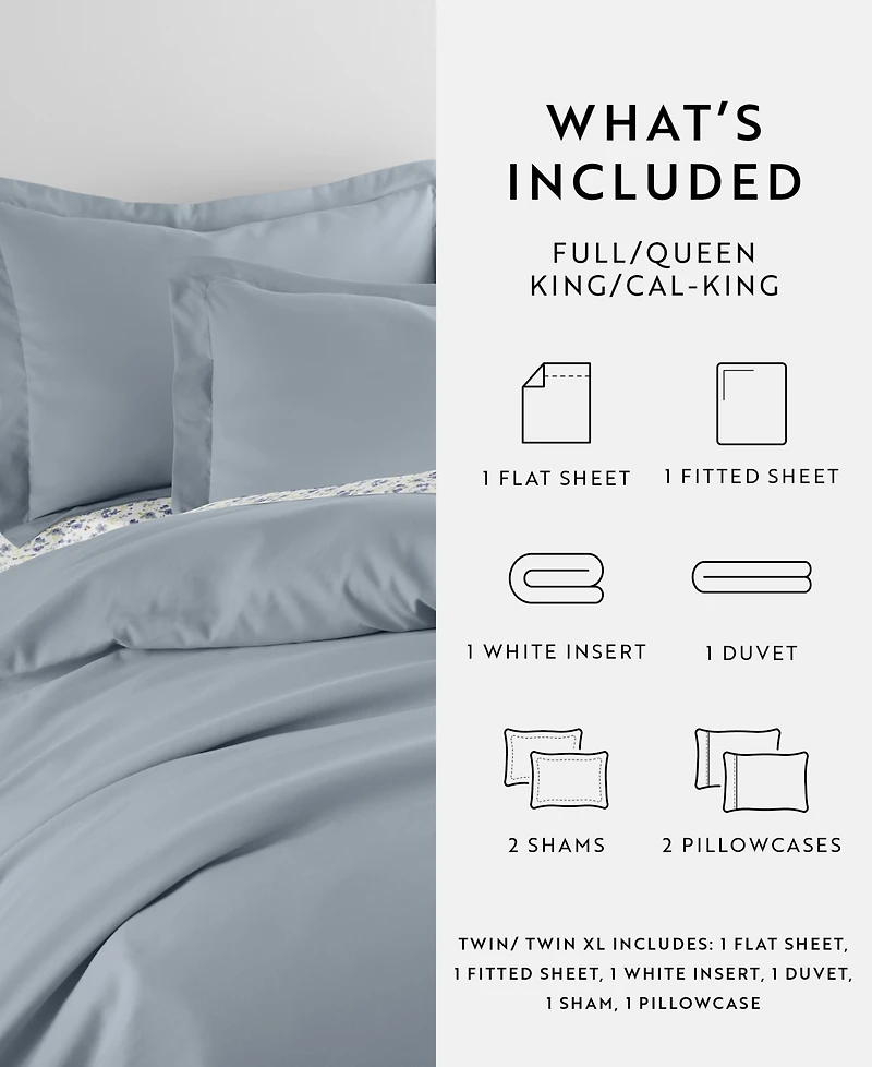 ienjoy Home Bedding Bundle 8-Piece Comforter with Duvet Cover Set