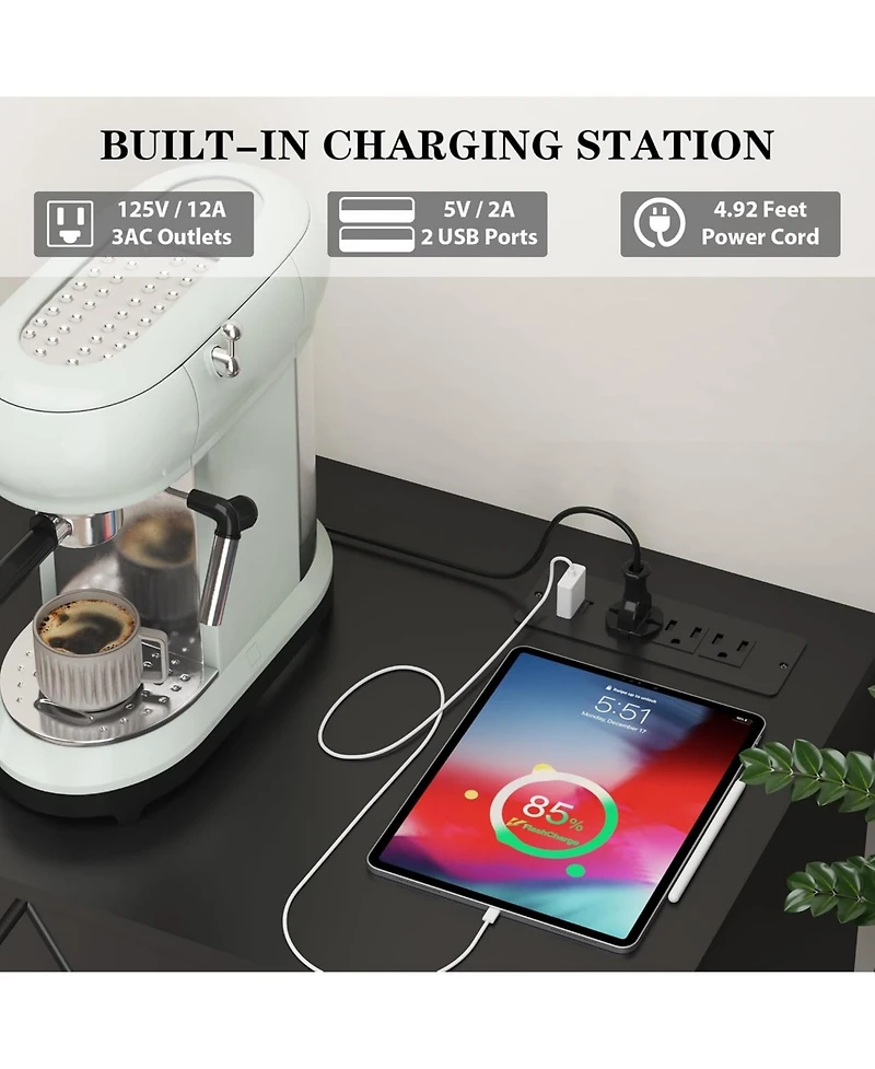 Gaomon 9 Drawer Dresser, 63 in Dresser for Bedroom with Power Outlet, Modern Drawer for Hallway, Living Room