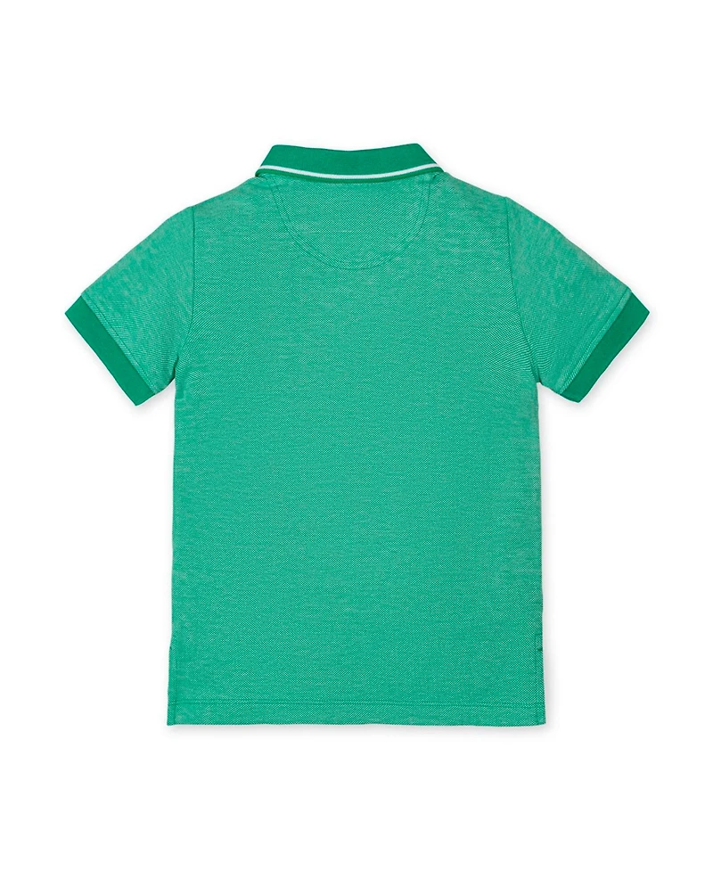 Hope and Henry Little Big Boys' Organic Short Sleeve Knit Pique Polo Shirt