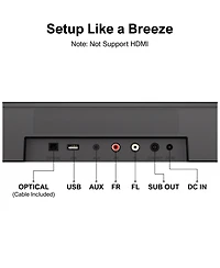 Ultimea 7.1ch Virtual Surround Sound Bar, Soundbar for Smart Tv with Subwoofer, Opt/Aux/Bt, Aura A40