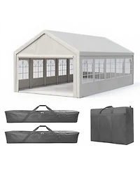 Streamdale Carport Canopy Tent 3 Storage Bags & Removable Sidewalls
