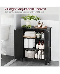 Yigii Spacious Freestanding Storage Cabinet with 2 Adjustable Shelves for Any Room