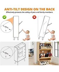 gaomon Ventilated Odor-Resistant Mdf Shoe Cabinet, Flip-Drawers & Hidden Narrow Design