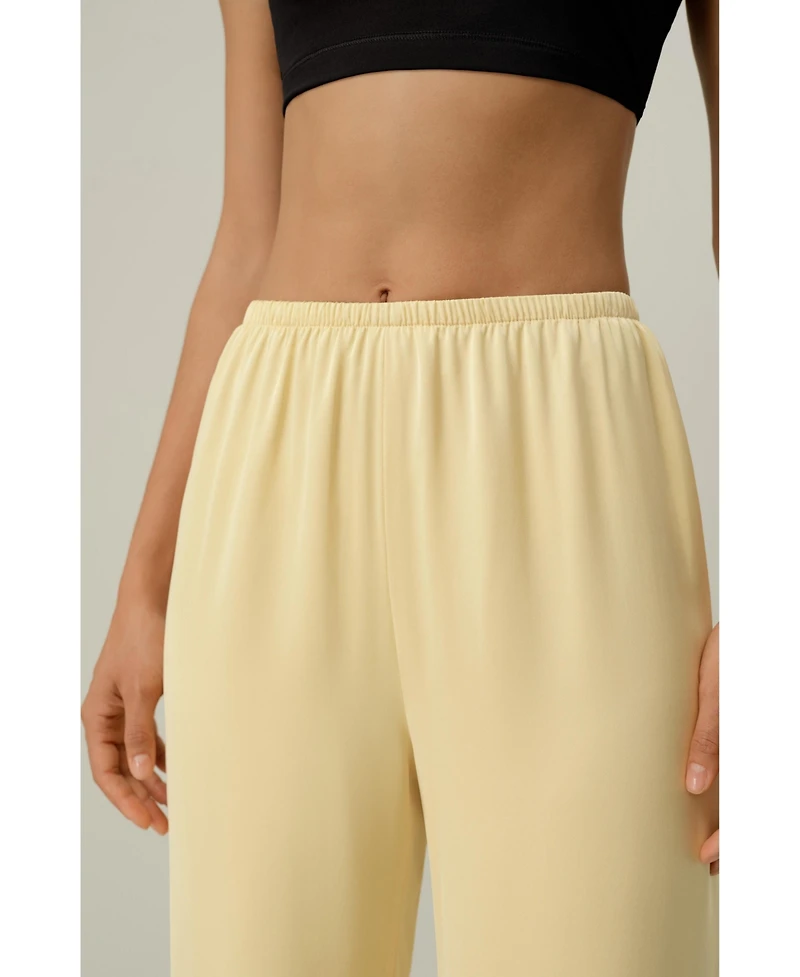 Lilysilk Women's Stretch Silk Georgette Straight-Leg Pant