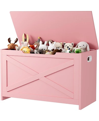 gaomon 30 Inch Wooden Storage Chest with Safety Hinge